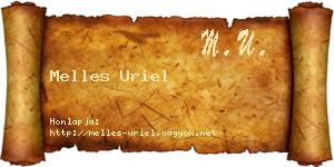 Melles Uriel névjegykártya